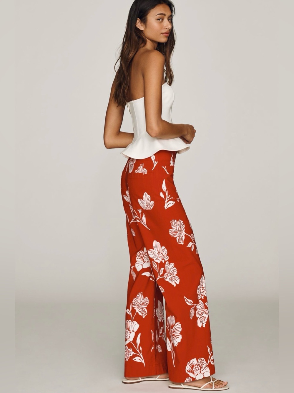 Anthropologie Maeve Colette High Rise Wide Leg Full Length Pant NWT Size 31 Tall